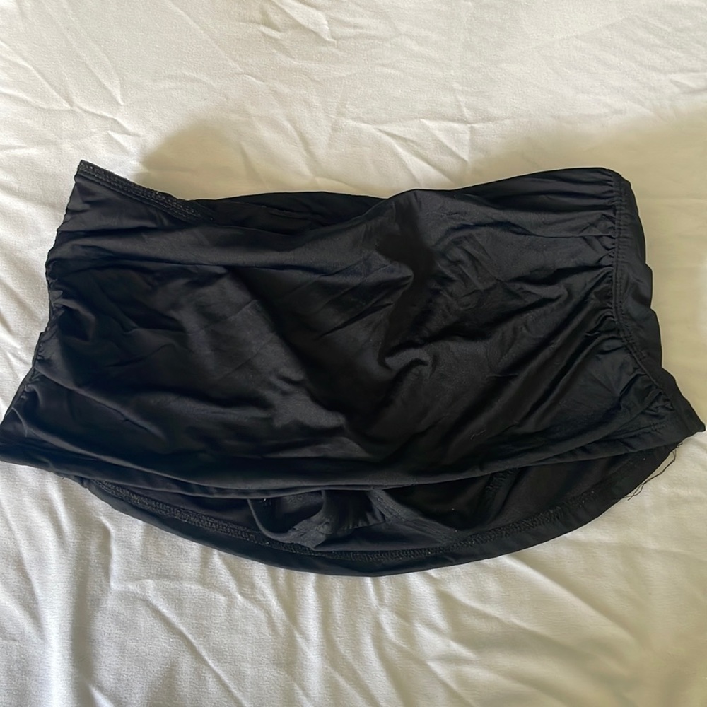 Basic black bikini bottom with skirt